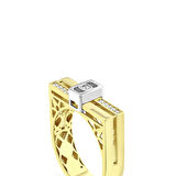 Taşlı Tasarım Altın Yüzük - 14K - 3.96gr