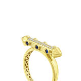 Taşlı Tasarım Altın Yüzük - 14K - 3.43gr