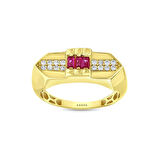 Renkli Taşlı Altın Yüzük - 14K - 2.88gr