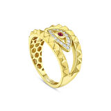 Göz Figürlü Altın Yüzük - 14K - 3.59gr