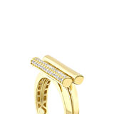 Taşlı Tasarım Altın Yüzük - 14K - 2.86gr