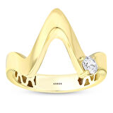 Tasarım Altın Yüzük - 14K - 2.29gr