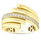 Taşlı Tasarım Altın Yüzük - 14K - 3.94gr