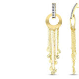 Tasarım Altın Küpe - 14K - 5.72gr