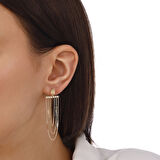 Tasarım Altın Küpe - 14K - 3.40gr