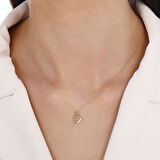 Tasarım Altın Kolye - 14K - 1.46gr