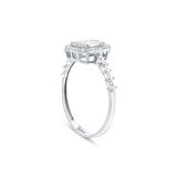 Altın Baget Taşlı Tasarım Yüzük - 14K