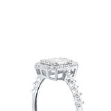 Altın Baget Taşlı Tasarım Yüzük - 14K