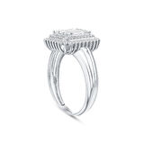 Altın Baget Taşlı Tasarım Yüzük - 14K