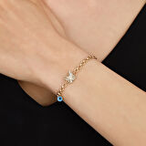 Kelebek Figürlü Tasarım Bileklik - 14K - 3.41gr