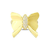 Altın Kelebek Figürlü Yüzük - 14K