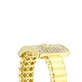 Altın Taşlı Tasarım Yüzük - 14K