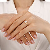 Altın Tektaş Yüzük - 14K - 2.10gr