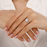 Taşlı Altın Yüzük - 14K - 2.36gr