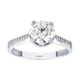 Altın Tektaş Yüzük - 14K - 2.30gr