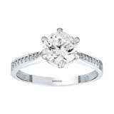 Altın Tektaş Yüzük - 14K - 2.44gr