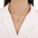 Altın B Harf Kolye Ucu - 14K - 2.05gr