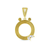 Altın Ö Harf Kolye Ucu - 14K - 2.14gr