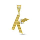 Altın K Harf Kolye Ucu - 14K - 1.89gr