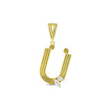 Altın Ü Harf Kolye Ucu - 14K - 1.91gr