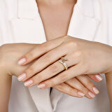 Tasarım Altın Yüzük - 14K - 2.30gr