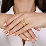 Tasarım Altın Yüzük - 14K - 3.95gr