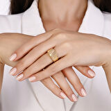 Tasarım Altın Yüzük - 14K - 4.36gr