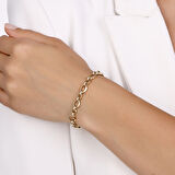 Altın Tasarım Zincir Bileklik - 14K