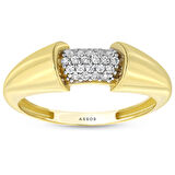 Taşlı Altın Yüzük - 14K - 2.29gr