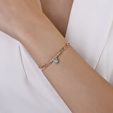 Altın Nazar Boncuklu Bileklik - 14K