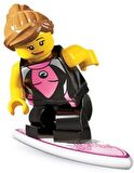 Lego Minifigür - Seri 4 - 8804 - Surfer Girl