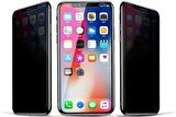 İphone X Max ve iPhone 11 ProMax Uyumlu Hayalet Ekran Koruyucu Yandan Görünmeyen Ekranı Tam Kaplayan Gizlilik Filtreli Görünmez 5D ince Cam Ekran Koruma