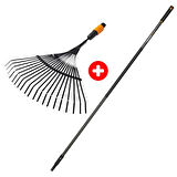 Fiskars 135201 Quıckfıt Metal Yaprak Süpürgesi + Grafit Sap 156 cm