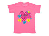 Kız Çocuk T-Shirt Kalp Baskılı