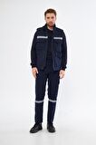 İş Elbisesi Yelek Pantolon Takım 7/7 Gabardin Kumaş Reflektörlü