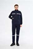 İş Elbisesi Yelek Pantolon Takım 7/7 Gabardin Kumaş Reflektörlü