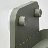 Ikea ÖBONÄS vantuzlu duvar rafı, gri-yeşil, 28 cm