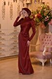 LAVİN BORDO ABİYE ELBİSE