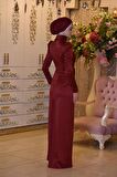 LAVİN BORDO ABİYE ELBİSE