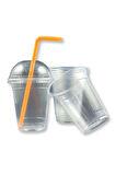 360 cc PP Plastik Milkshake Limonata Bardağı Kapaklı
