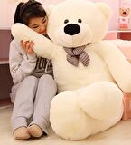 Papyonlu Sevimli Büyük Peluş Ayıcık, 130 cm - % 100 YERLİ 