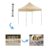 Missidea 3x6 Katlanır Bahçe Tentesi Krem Polyester Su Geçirmez