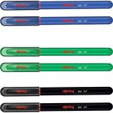 Rotring Jel Mürekkepli Tükenmez Kalem Mavi Yeşil Siyah 6'lı