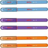 Rotring Jel Mürekkepli Tükenmez Kalem Turuncu Mor A.Mavi 6'lı