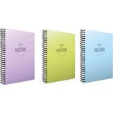 Gıpta Pastoral 17x24 96 Yaprak Plastik Kapak Spiralli Defter 2 Kareli + 1 Çizgili