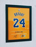 30x42 cm Kobe Bryant NBA Forma Tasarımlı Poster Tablo 1 mm Şeffaf PVC Korumalı Çerçeve