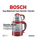 Bosch Tta 2010 Çay Makinesi Cam Demlik Kırmızı Sürahi Çaycı Karaf