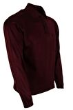 Erkek Bordo Kazak Polo Yaka Yünlü Klasik Normal Kesim RAR00653 Bordo-L