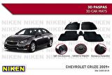 Chevrolet Cruze Havuzlu 3D Paspas Niken Siyah 2009 Sonrası