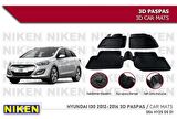 Hyundai i30 Havuzlu 3D Paspas Niken Siyah 2012-2016  Arası